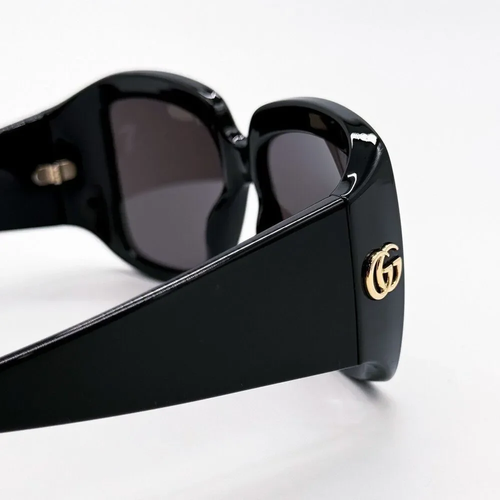 NWT Gucci GG1402S Black Oversized 55mm Sunglasses